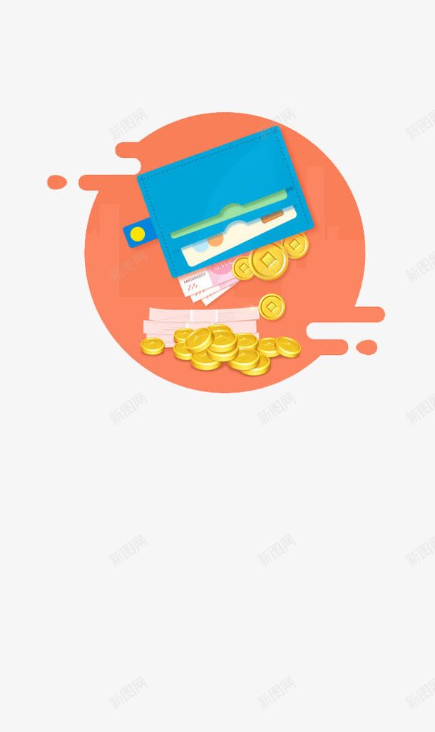 金融扁平png免抠素材_新图网 https://ixintu.com 商务 扁平 金币 金融 闪屏