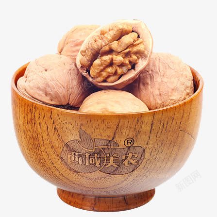 一碗大大的薄皮核桃png免抠素材_新图网 https://ixintu.com 中国新疆 孕妇 干果 新疆 薄皮核桃 零食
