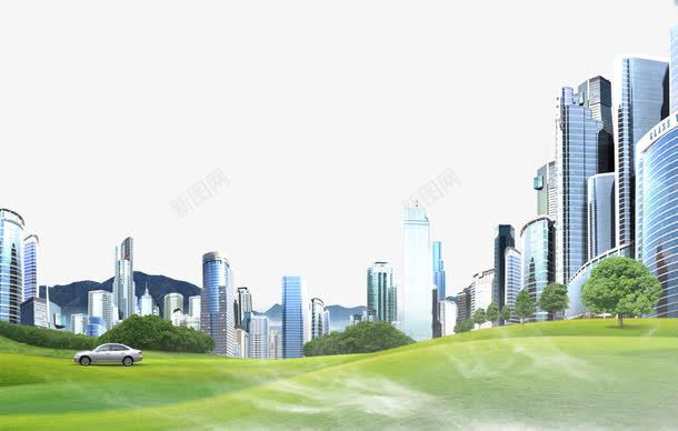 草地城市建筑背景png免抠素材_新图网 https://ixintu.com 城市 建筑 背景 草地