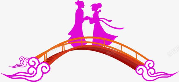 卡通牛郎织女相会png免抠素材_新图网 https://ixintu.com 卡通 牛郎织女 相会