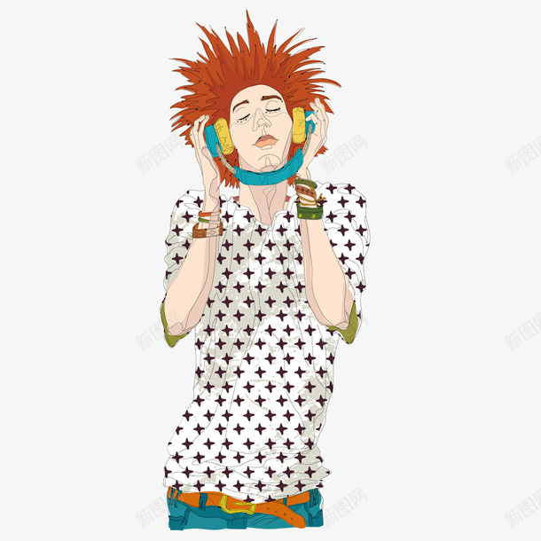 嘻哈男孩矢量图ai免抠素材_新图网 https://ixintu.com 卡通 嘻哈 男孩 矢量图