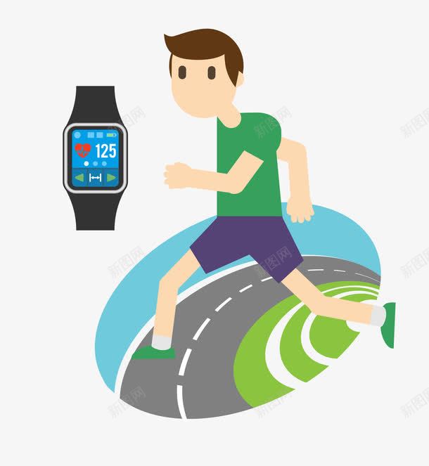 卡通图案运动人物png免抠素材_新图网 https://ixintu.com 卡通图案 跑步的人 运动人物 运动跑道 长跑