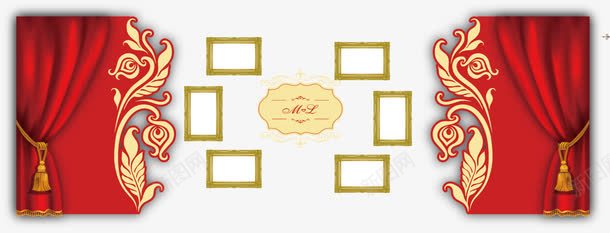 红色婚礼喜庆背景png免抠素材_新图网 https://ixintu.com 喜庆 喜庆红色 喜庆背景 婚礼 婚礼背景