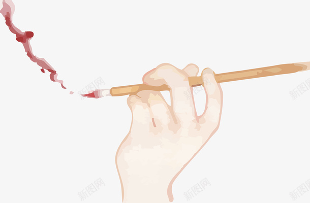 手绘毛笔插画矢量图eps免抠素材_新图网 https://ixintu.com 免抠毛笔插画 手绘 插画 毛笔 水墨 矢量图
