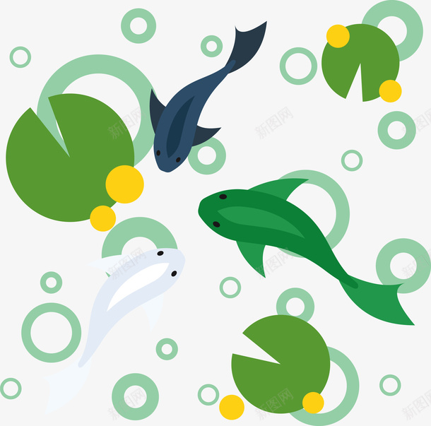 绿色鱼儿水中游矢量图eps免抠素材_新图网 https://ixintu.com 几条鱼 游泳 矢量鱼儿 绿色鱼儿 鱼儿 鱼儿PNG 矢量图