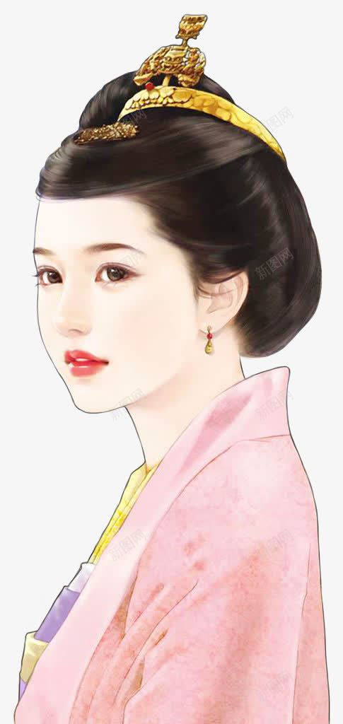 端庄的古风美女手绘png免抠素材_新图网 https://ixintu.com 古风 手绘 端庄 美女