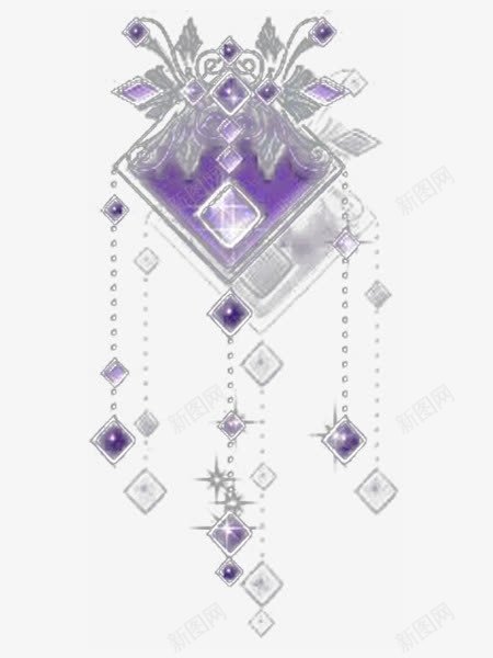 珠帘图案png免抠素材_新图网 https://ixintu.com 紫色宝石 紫色饰品