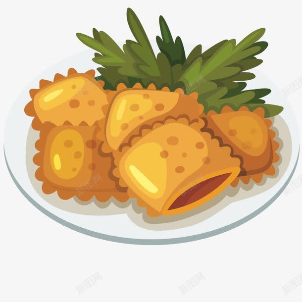 食物油炸食品png免抠素材_新图网 https://ixintu.com 夹心糕点 早餐 美食 零食