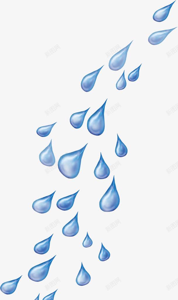 漂浮漂亮蓝色雨滴png免抠素材_新图网 https://ixintu.com 漂亮雨滴 漂浮雨滴 蓝色雨滴 雨滴