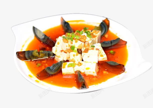 豆腐png免抠素材_新图网 https://ixintu.com 小吃 熟食 皮蛋豆腐 美食