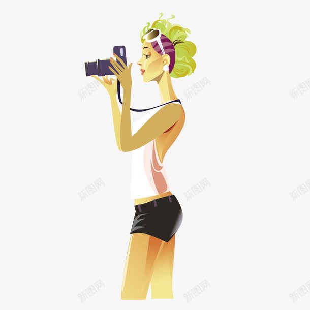 短皮裤女子照相摄影png免抠素材_新图网 https://ixintu.com 女子 摄影 照相 皮裤 短裤