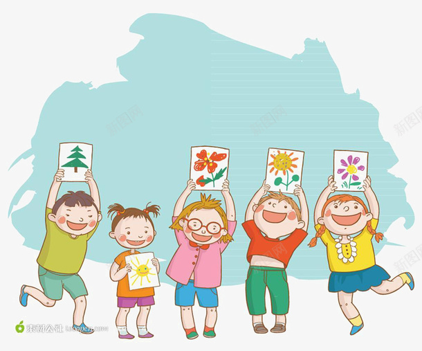 学习插画png免抠素材_新图网 https://ixintu.com 可爱 学习插画 孩子 装饰