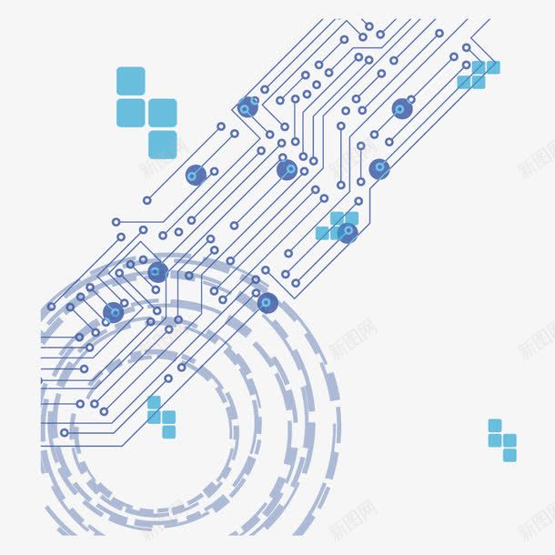 蓝色科技纹理png免抠素材_新图网 https://ixintu.com 科技素材 科技纹理 蓝色纹理