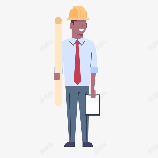 卡通手绘帅气的工人png免抠素材_新图网 https://ixintu.com 人物插图 创意 动漫人物 动漫动画 卡通手绘 帅气的工人
