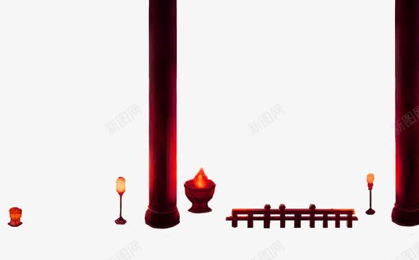 红色简约柱子装饰图案png免抠素材_新图网 https://ixintu.com 免抠PNG 柱子 简约 红色 装饰图案