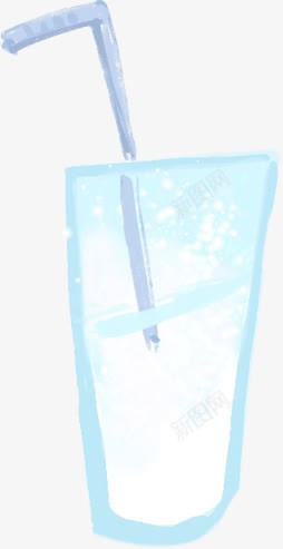 杯子左吸管png免抠素材_新图网 https://ixintu.com 杯子