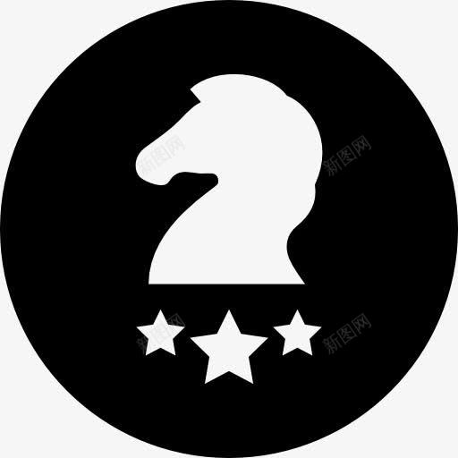 马的头与三星图标png_新图网 https://ixintu.com 按钮 明星 棋 棋子 象棋 马
