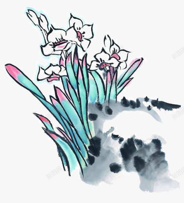水墨兰草png免抠素材_新图网 https://ixintu.com 中国画 中国风装饰 写意国画 国画 国粹 大写意 宣纸国画 彩墨国画 浓墨淡彩 画 画集