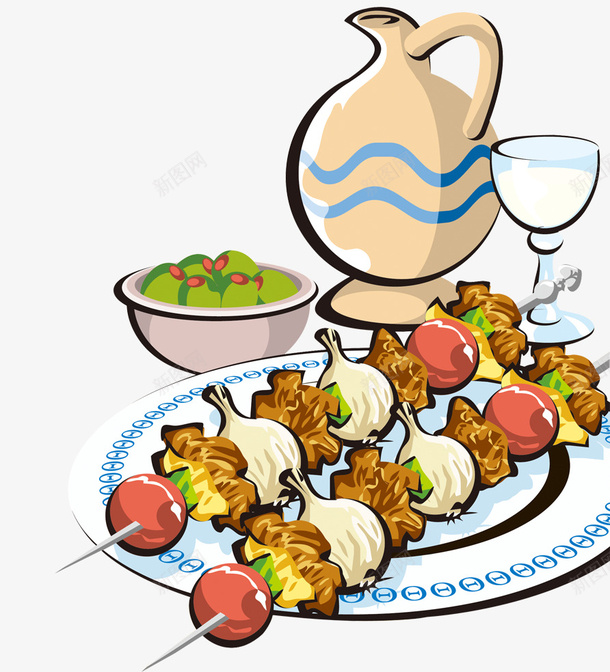 串烧png免抠素材_新图网 https://ixintu.com 串烧 杯具 食物 餐饮