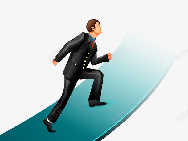 一路向上png免抠素材_新图网 https://ixintu.com 一路向上 人物 向上 商业 商务