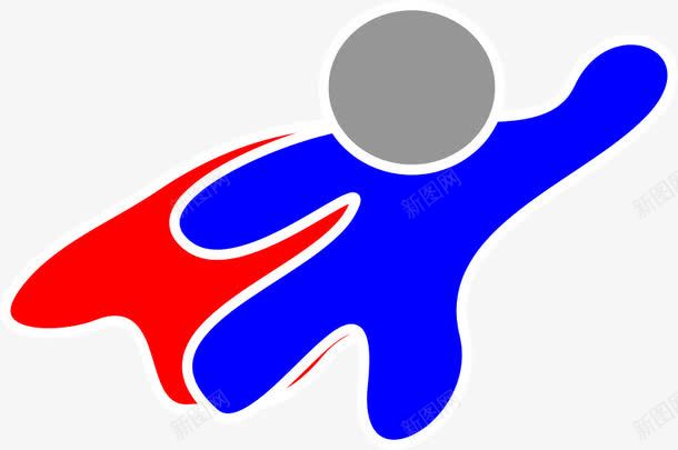 蓝色的卡通超人png免抠素材_新图网 https://ixintu.com 卡通 卡通超人 蓝色 超人 超人卡通