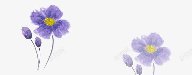 卡通手绘紫色唯美花png免抠素材_新图网 https://ixintu.com 卡通 唯美 手绘 紫色 花