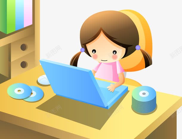努力学习矢量图ai免抠素材_新图网 https://ixintu.com 努力 卡通 可爱 学习 矢量图