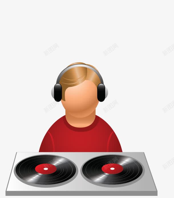 音乐器材png免抠素材_新图网 https://ixintu.com 卡通 听歌 听歌的人 器材 录音 音乐