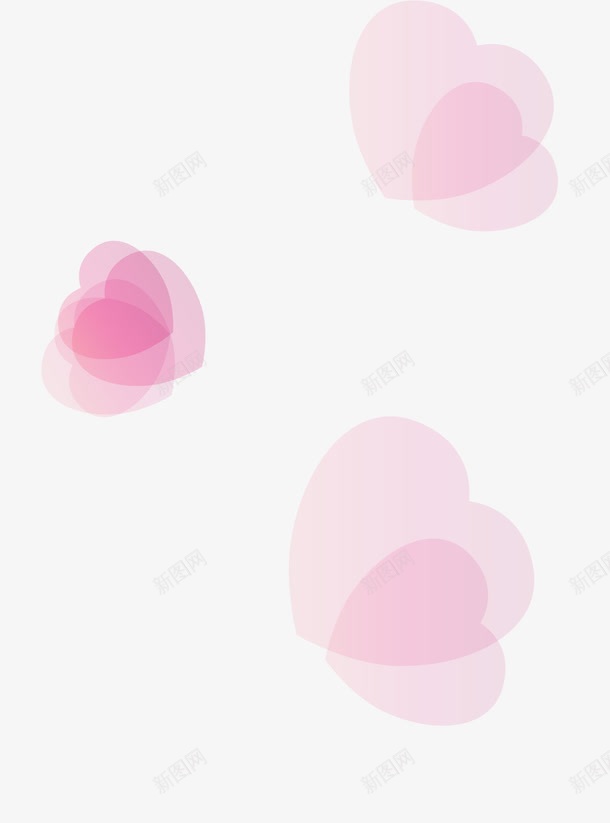 透明爱心psd免抠素材_新图网 https://ixintu.com 心形 手绘爱心 爱心