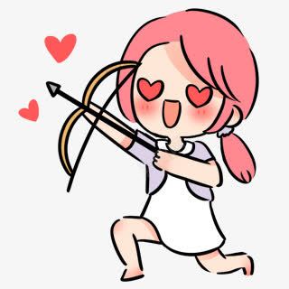 卡通女孩释放爱之箭png免抠素材_新图网 https://ixintu.com 卡通女孩 爱之箭 释放