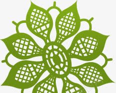 手绘绿色花纹春日png免抠素材_新图网 https://ixintu.com 春日 绿色 花纹