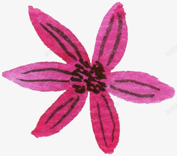 手绘水彩简约粉色鲜花png免抠素材_新图网 https://ixintu.com 水彩 简约 粉色 鲜花