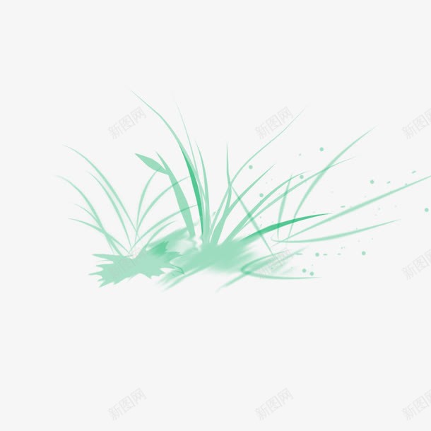 手绘小草png免抠素材_新图网 https://ixintu.com 卡通小草 小草 手绘小草 野草