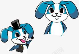 卡通小蓝兔png免抠素材_新图网 https://ixintu.com 动物 卡通 小蓝兔