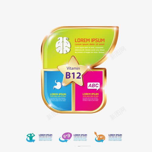 卡通儿童维生素图标png_新图网 https://ixintu.com 保健品 儿童 维他命
