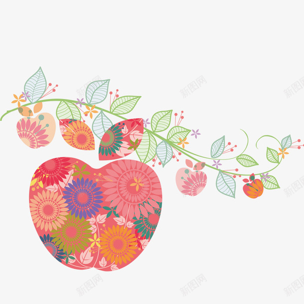 手绘创意苹果png免抠素材_新图网 https://ixintu.com png图形 png装饰 手绘 植物 花纹 苹果 装饰