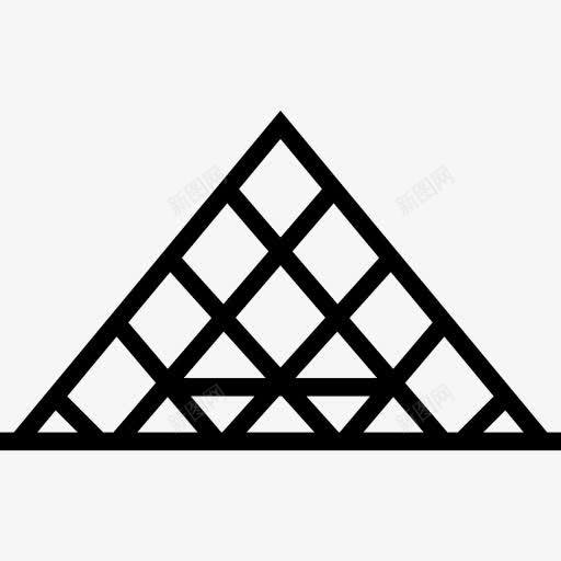 罗浮宫金字塔图标png_新图网 https://ixintu.com 古迹 地标建筑 罗浮宫金字塔