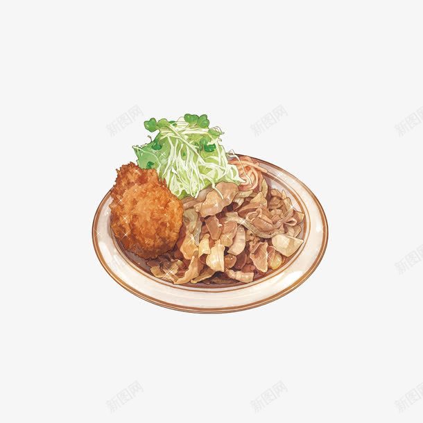 一盆小炒肉png免抠素材_新图网 https://ixintu.com 小炒肉 美食 食物