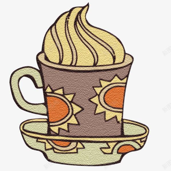 卡通装饰茶杯咖啡插图png免抠素材_新图网 https://ixintu.com 卡通手绘 咖啡插图 插画装饰 茶杯