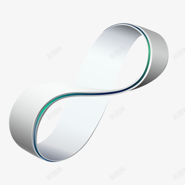 白色3D彩带png免抠素材_新图网 https://ixintu.com 3D彩带 彩带素材 白色3D 白色彩带