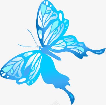 蓝色卡通梦幻蝴蝶png免抠素材_新图网 https://ixintu.com 卡通 梦幻 蓝色 蝴蝶