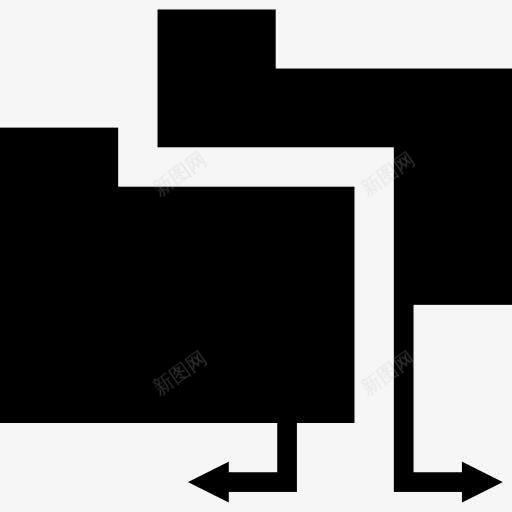 共享文件夹界面符号黑色文件夹图标png_新图网 https://ixintu.com 共享 共享文件夹 基本图标 接口 文件夹 标志 符号 箭