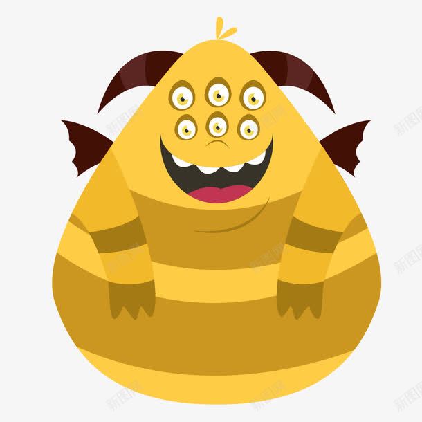 有趣的卡通6眼怪物png免抠素材_新图网 https://ixintu.com 卡通 怪物 有趣 有趣的卡通6眼怪物