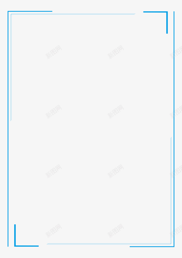 蓝色简约线条边框cdr免抠素材_新图网 https://ixintu.com 图形框 图形框框 新图网详情 方框 现代科技边框 直播边框 直播间边框 科技 简约 线条 蓝框 蓝色边框