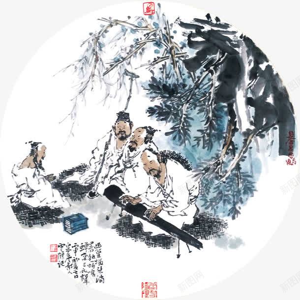 中国风水墨风格创意诗人作诗png免抠素材_新图网 https://ixintu.com 中国风 作诗 创意 水墨风格 诗人