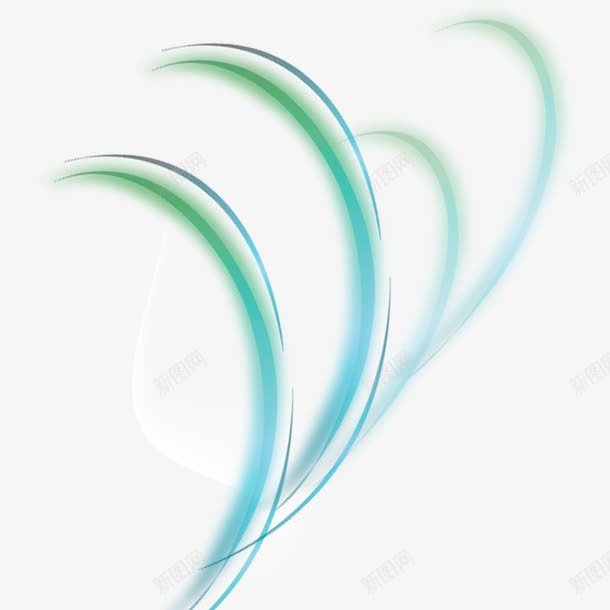蓝绿色光条png免抠素材_新图网 https://ixintu.com 光条 效果 效果元素 背景装饰 蓝绿色
