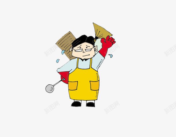 环卫工png免抠素材_新图网 https://ixintu.com 勤劳 卡通 环卫