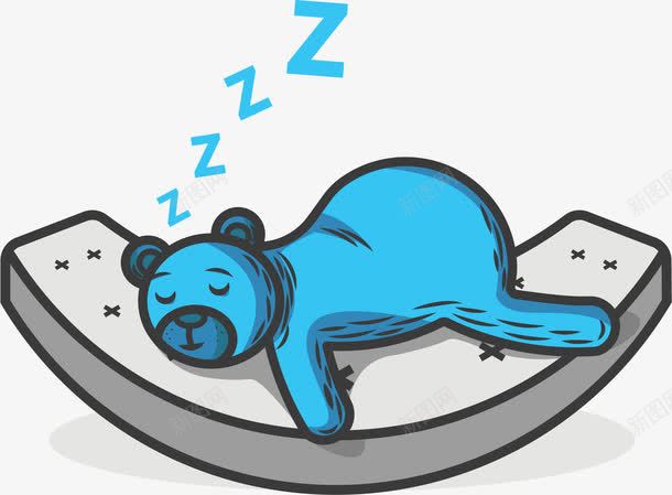 晚安熊png免抠素材_新图网 https://ixintu.com 动物 摇一摇 晚上 蓝色