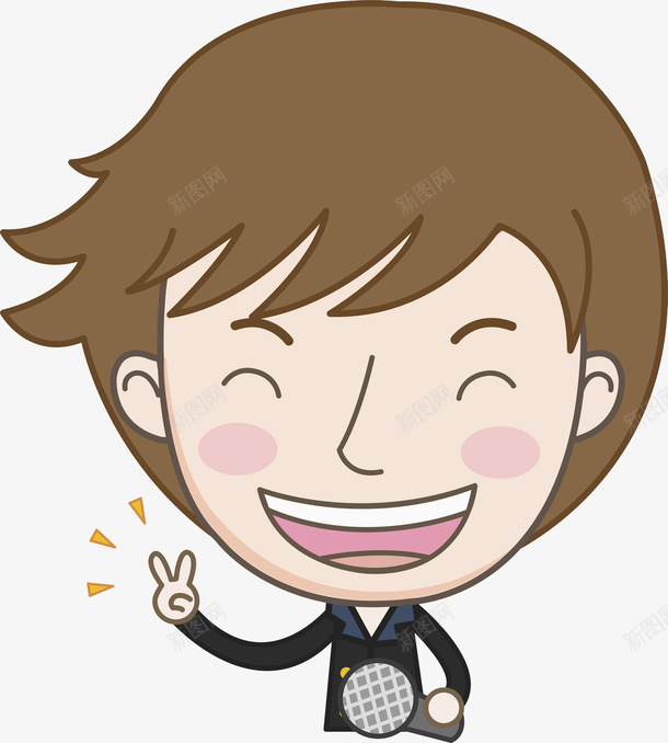 剪刀手的男人png免抠素材_新图网 https://ixintu.com 剪刀手 卡通 帅气的 男人 简笔 高兴地
