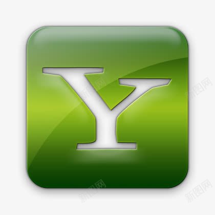 雅虎标志广场绿色果冻社交媒体图标png_新图网 https://ixintu.com logo square yahoo 广场 标志 雅虎